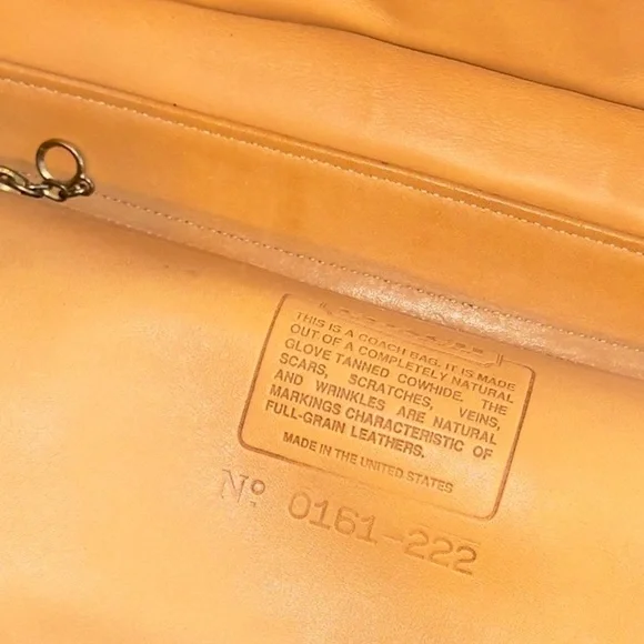 Coach Vintage Riverside Bag Made in USA British Tan No 0161-222 - Picture 6 of 11